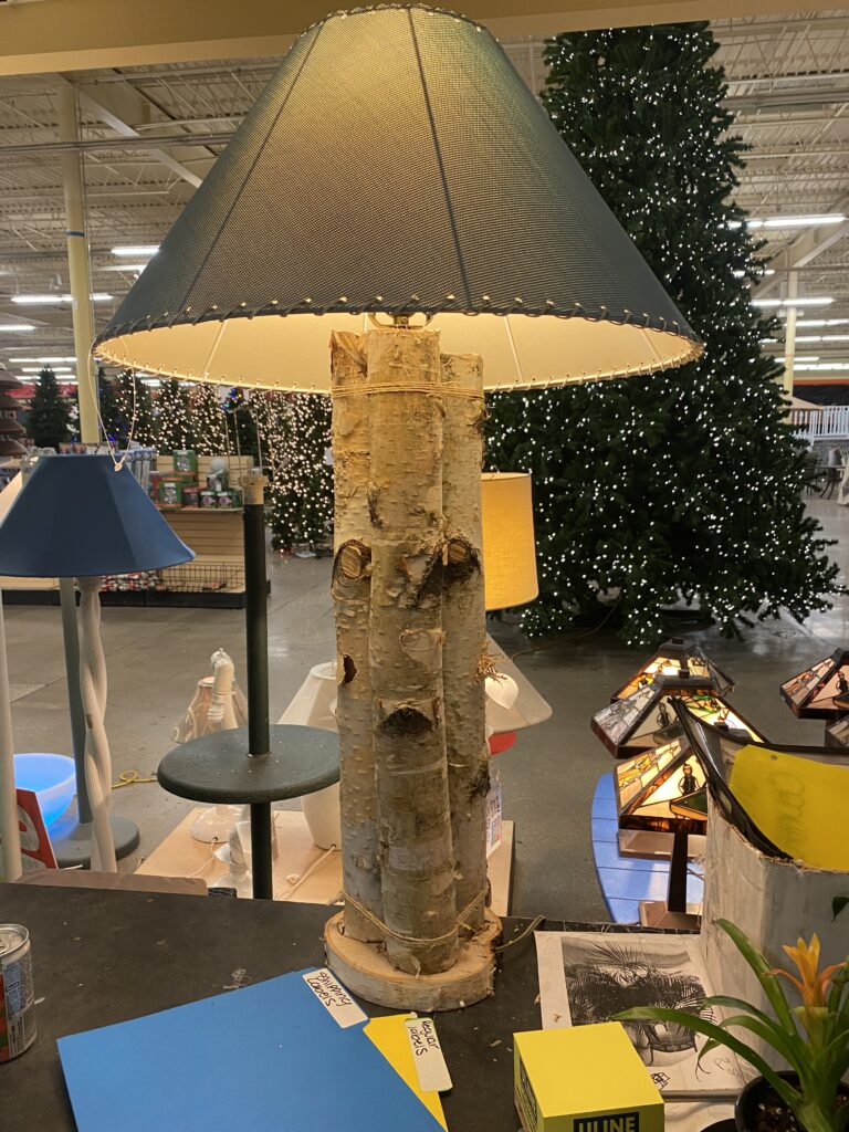 White Birch Lamp